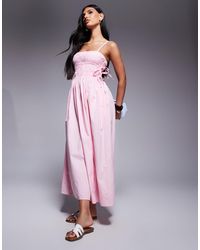 River Island - – gesmoktes midikleid - Lyst
