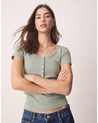Abercrombie & Fitch - Short Sleeve Icon Logo Button Up T-shirt - Lyst
