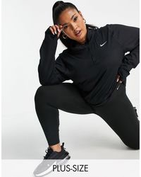 Nike - Chaqueta negra con media cremallera element dri-fit - Lyst