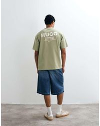 HUGO - Nalono Back Print T-shirt - Lyst