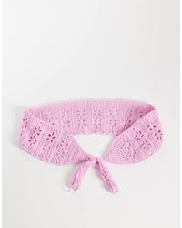 Kiwi & Co - Handknitted Crochet Tie Detail Belt - Lyst