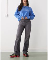 Noisy May - Nila - jean baggy à taille basse - foncé - Lyst