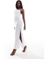 In The Style - Slinky Cowl Neck Cami Maxi Dress - Lyst