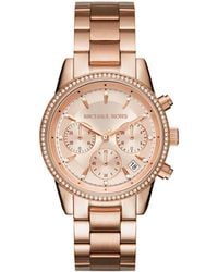 Michael Kors - – bryant chronograph – damenuhr aus edelstahl - Lyst
