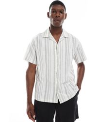 Jack & Jones - Chemise rayée en lin mélangé - Lyst