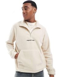 Jack & Jones - Half Zip Fleece With Originals Logo - Lyst
