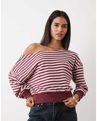 Cotton On - Relaxed Off The Shoulder Sweatshirt - Lyst
