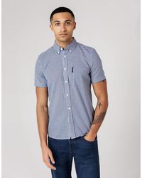 French Connection - Cotton Short Sleeve Gingham Chest Pocket Shirt - Lyst