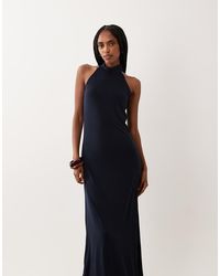 Aware - Maxi Jurk Van Jersey Met Halternek - Lyst