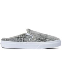 Vans - Classic Slip-on Soft Plaid Sneaker Mules - Lyst