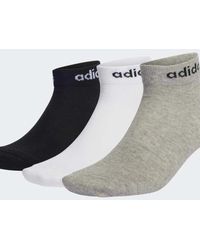adidas Originals - Think Linear Ankle Socks 3 Pairs - Lyst