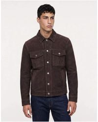 Harry Brown - Santino Suede Trucker Jacket - Lyst