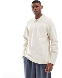 Paul Smith - Sweat à col polo zippé avec écusson logo - sable - Lyst
