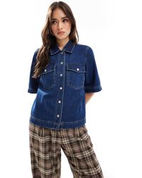 ONLY - – kurzärmliges, kastiges jeanshemd - Lyst