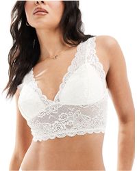 ONLY - Cropped Lace Bralette - Lyst