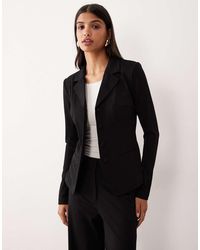 Aware - Premium Gestructureerde Blazer Van Jersey - Lyst