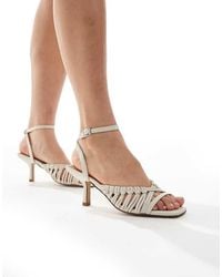 New Look - Woven Kitten Heel Mule - Lyst