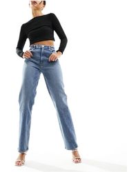 Abercrombie & Fitch - Curve Love 90s Ultra High Rise Straight Fit Jeans - Lyst