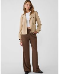 Stradivarius - – lange, elegante hose aus weich fallendem stoff - Lyst