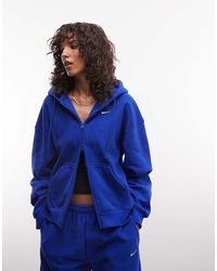 Nike - Studio Fleece Heavy Weight Oversized Zip Through Hoodie - Lyst
