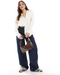Miss Selfridge - Oversized Button Down Satin Shirt - Lyst
