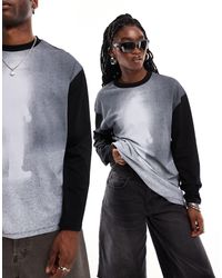 Collusion - Unisex Long Sleeve Graphic T-shirt With Distorted Photographic Print - Lyst