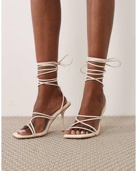 Public Desire - Whimsy Strappy Heeled Sandals - Lyst