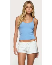 Edikted - Aspyn V Neck Ribbed Tank Top - Lyst