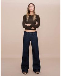 Bershka - Mid-Waist Straight Jeans - Lyst