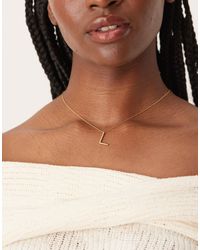 Accessorize - Z – verdrehte, vergoldete halskette mit "l"-initiale - Lyst