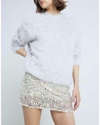 River Island - Maglione Super Soffice Chiaro - Lyst