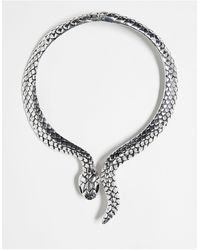 Reclaimed (vintage) - Unisex Oversized Snake Necklace - Lyst