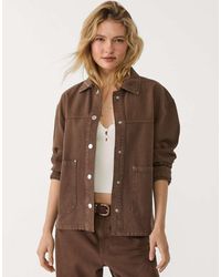 Stradivarius - Twill Jacket With Pockets - Lyst