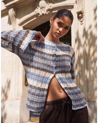 ASOS - Knitted Ladder Stitch Cardigan - Lyst