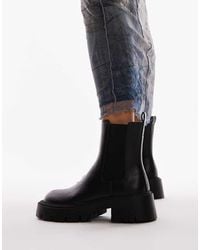 TOPSHOP - Lucas Chunky Chelsea Boots - Lyst