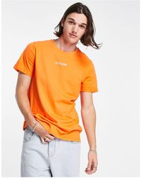 Sixth June – t-shirt mit reflektierendem logo - Orange