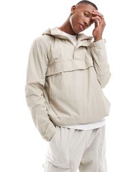 Hollister - All weather - giacca anorak beige con cappuccio - Lyst