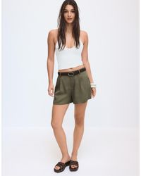 Stradivarius - Flowing Belted Shorts - Lyst