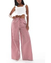 Wednesday's Girl - Wednesdays Girl Wide Leg Striped Trouser - Lyst