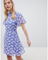 oasis bloom chiffon dress