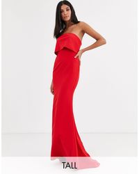 blaze strapless maxi dress with overlay