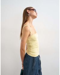 TOPSHOP - Lace Trim Cami - Lyst