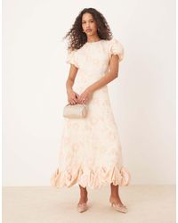 Sister Jane - Puff Sleeve Bubble Hem Maxi Dress - Lyst
