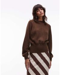 ASOS - Fluffy Knitted Jumper With Cinched Waist - Lyst