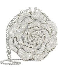 Dune - Bling Diamante-Flower Metal Clutch - Lyst