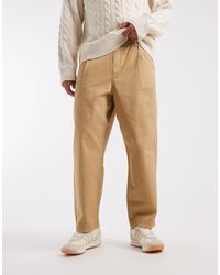 ASOS - Pantalon habillé à enfiler coupe décontractée - beige - Lyst