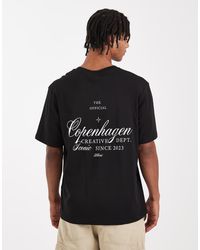 JJ Rebel - Camiseta Negra Con Estampado En La Espalda De - Lyst