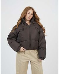 Brave Soul - Oversized Hooded Short Puffer Jacket - Lyst