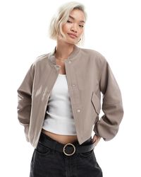 ASOS - Bomber ajusté - champignon - Lyst