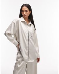 Nike - Satin Long Sleeve Shirt - Lyst